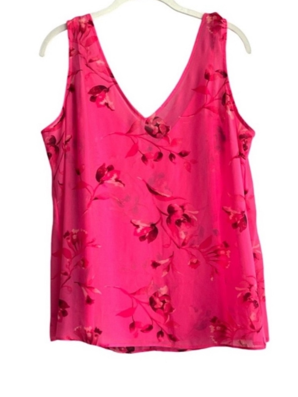 NEW WHBM Convertible Tank Top Matching Camisole Sari Pink Madder Red Size M